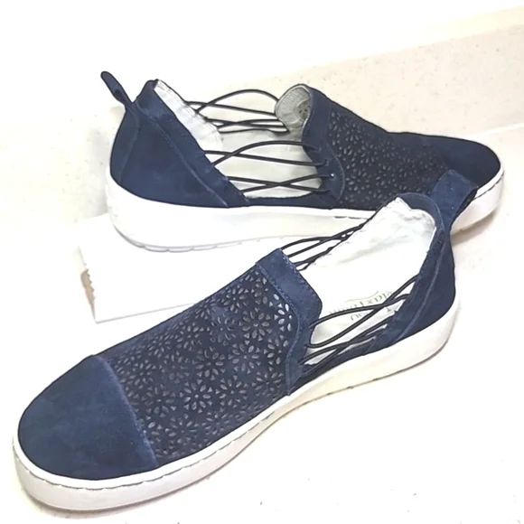 Jambu Erin Slip-on Relaxed Foam. Women's All Leather Suede. Size 9 Navy Blue - Picture 4 of 7